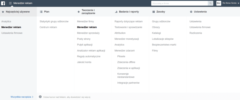 Reklama na Facebook przy użyciu Menedżera Reklam